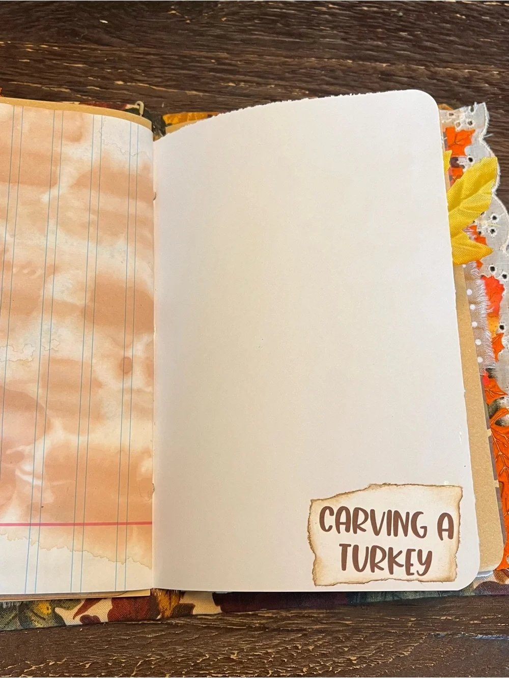 Fall Junk Journal Thanksgiving Autumn Holiday Softcover 2 Signatures Decorated